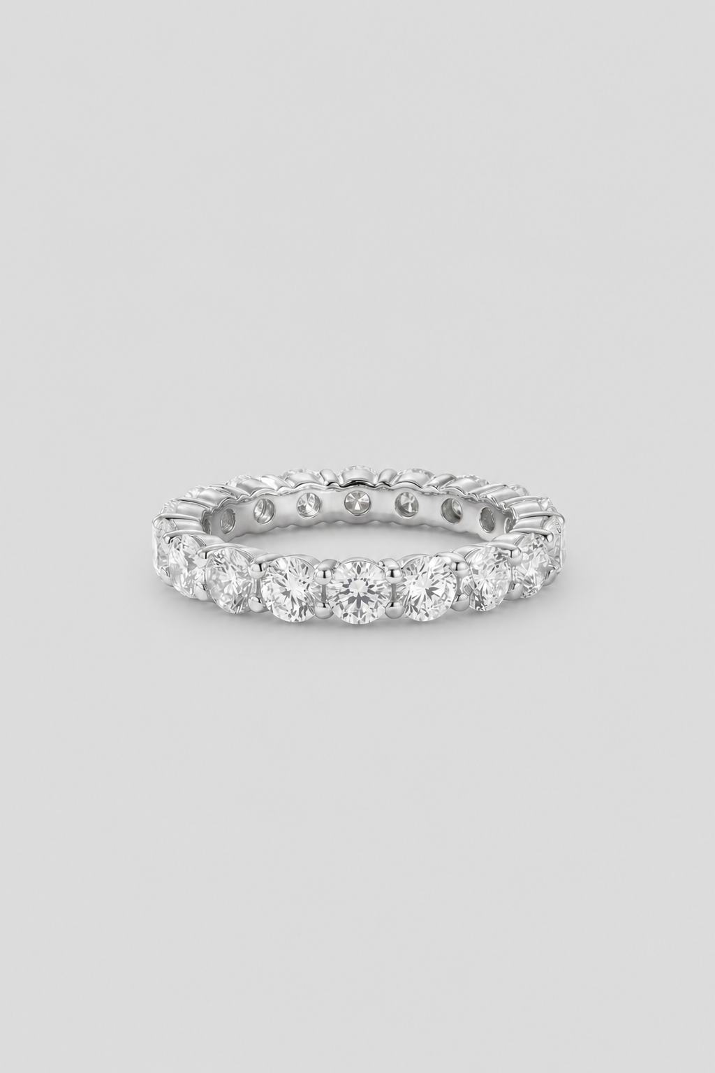 Anillo de diamantes y oro blanco Eternity Crassus