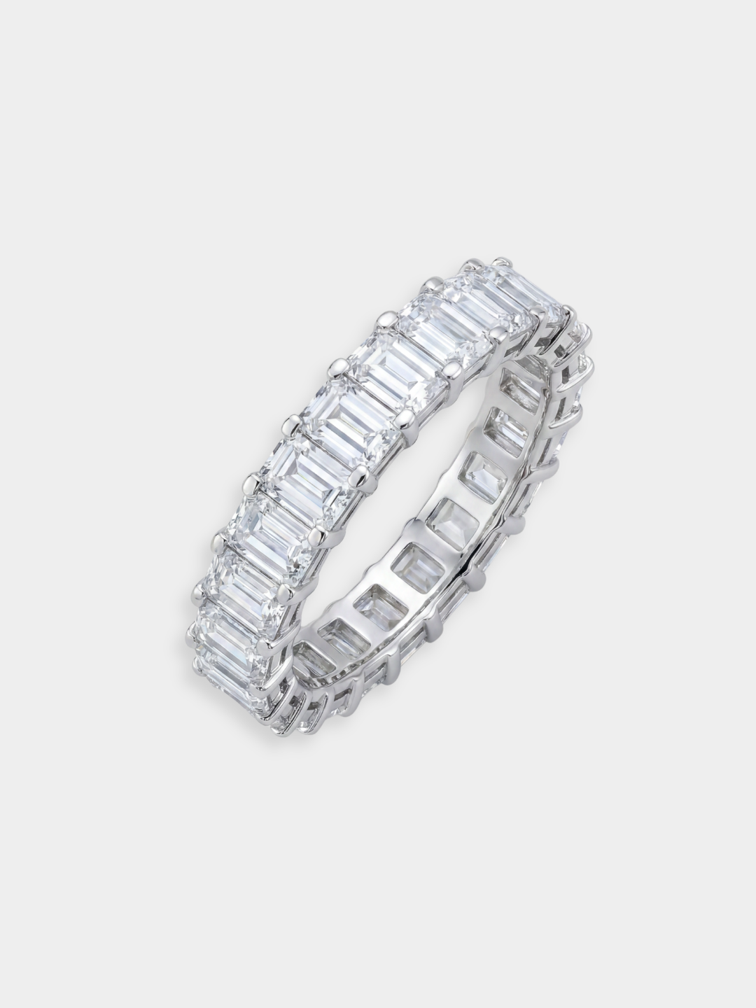 Anillo de diamantes y oro blanco Eternity Apenino