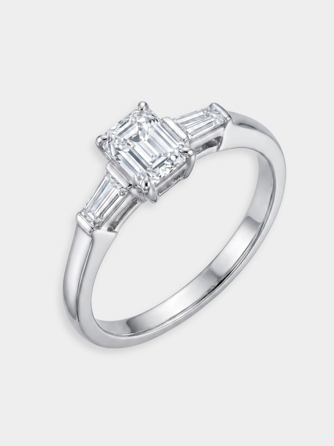 Anillo de diamantes y oro blanco Trilogy Cimini