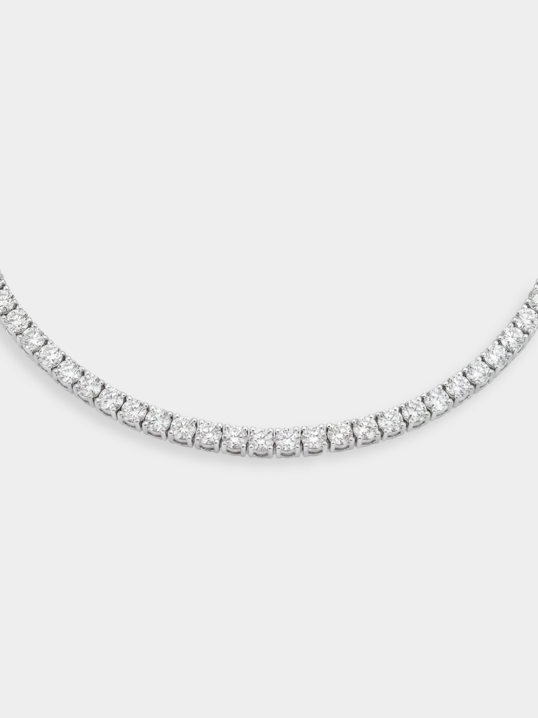Collar Rivière de Oro Blanco con Diamantes | Faito