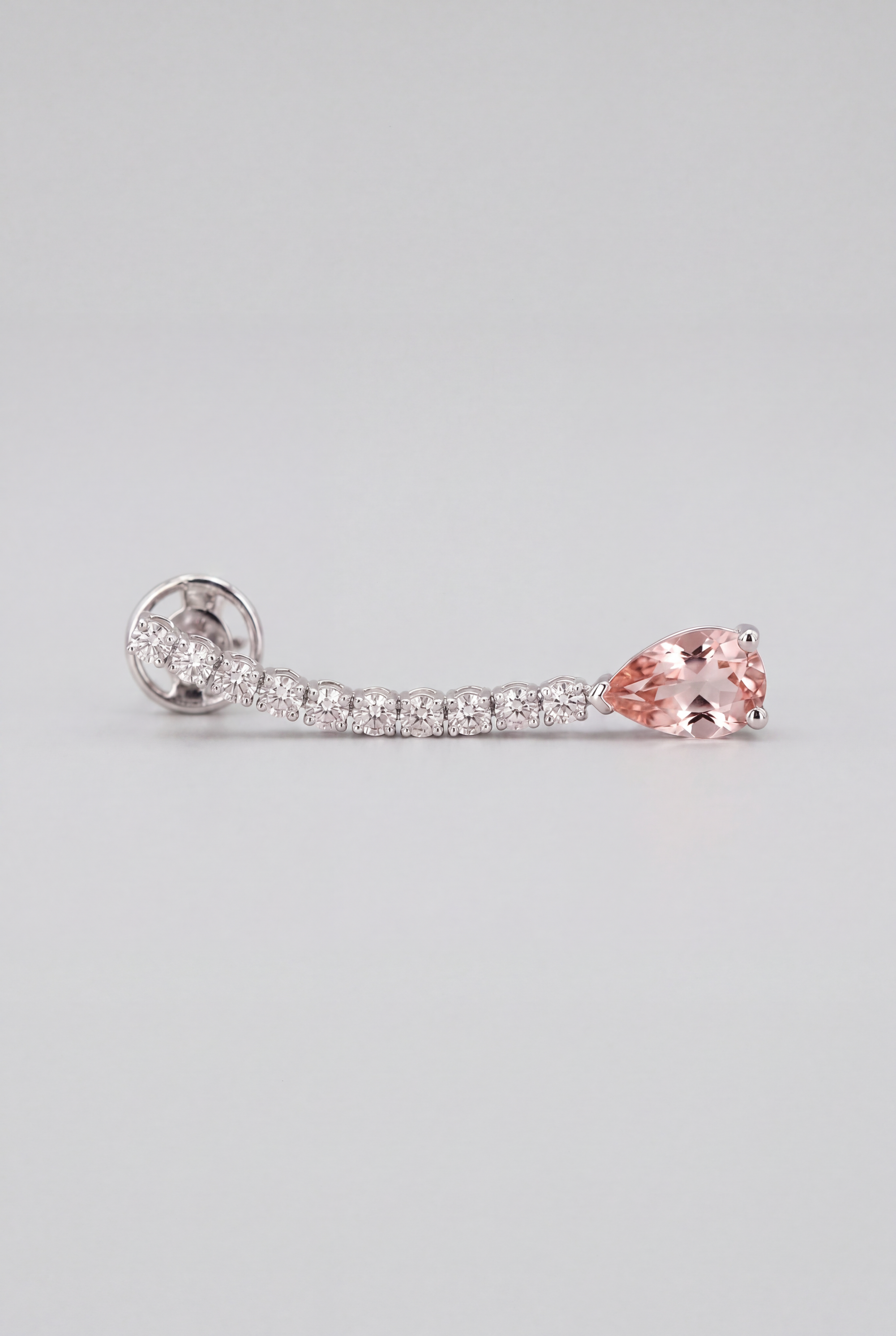 Pendientes de diamantes, morganitas y oro blanco Ricci