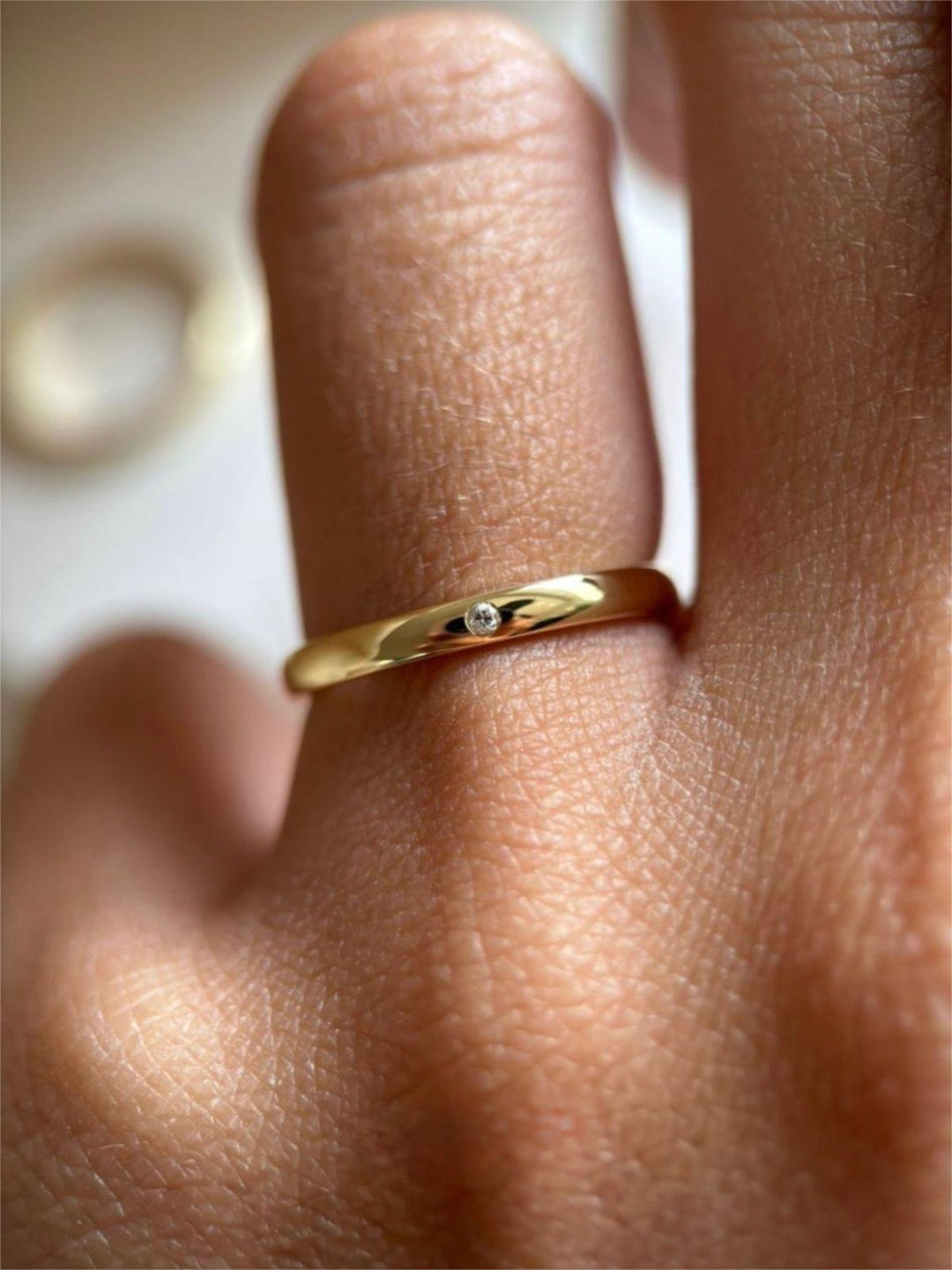 Anillo Alianza de Oro con Diamante Comfort 2.5 mm | Testa