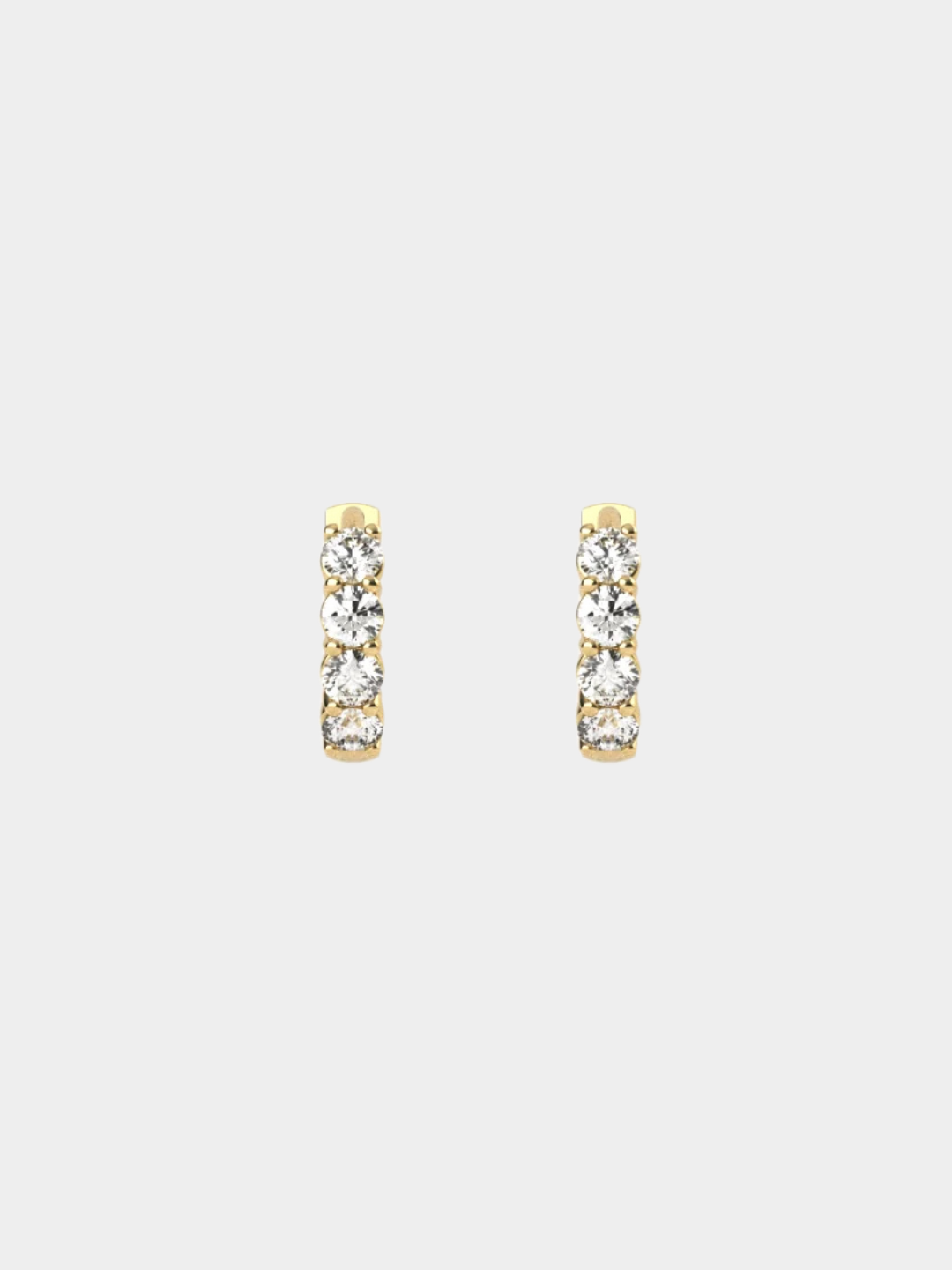 Pendientes Aros Criolla de Oro con Diamantes | Vera Mini
