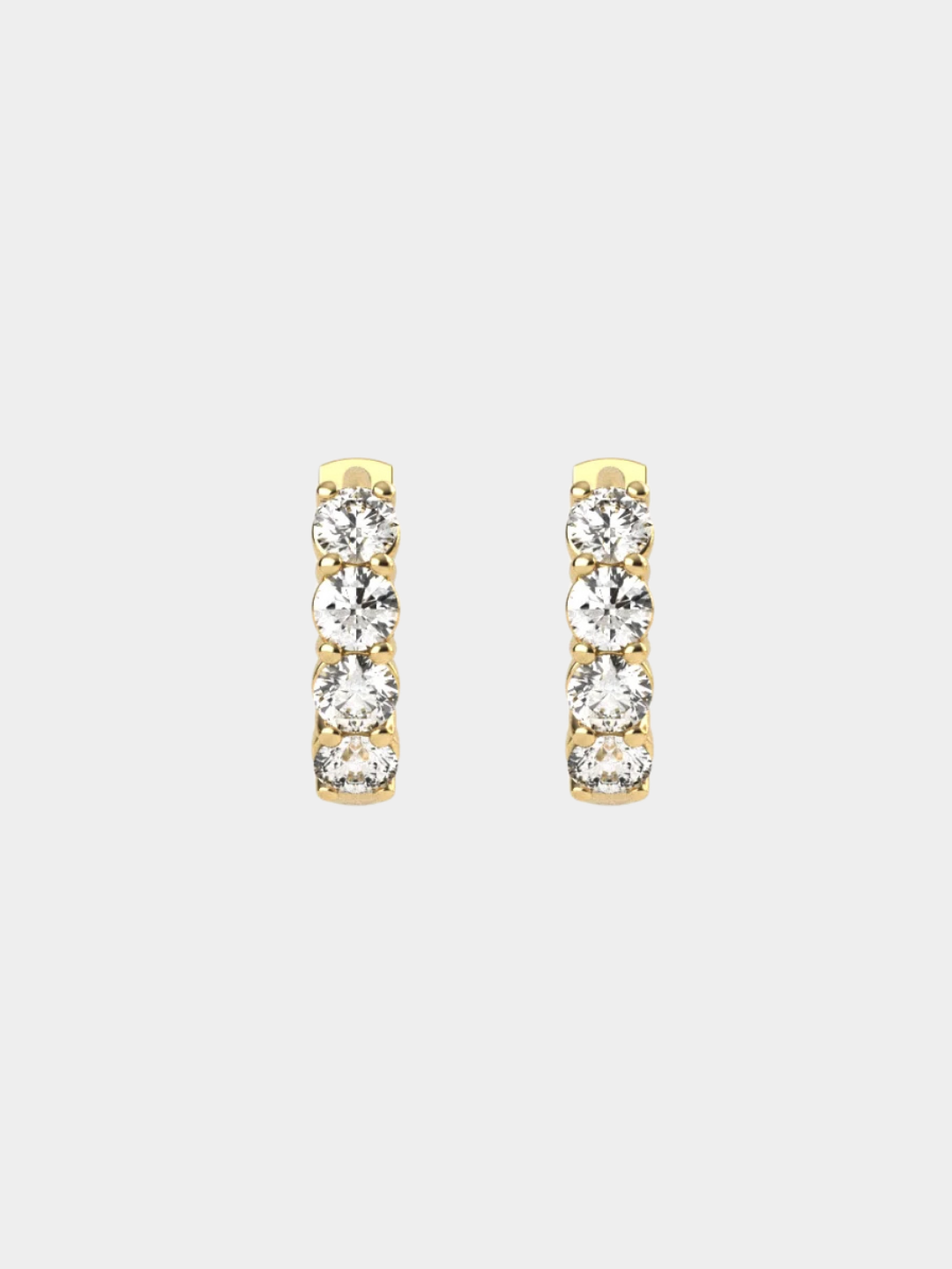 Pendientes Aros Criolla de Oro con Diamantes | Vera
