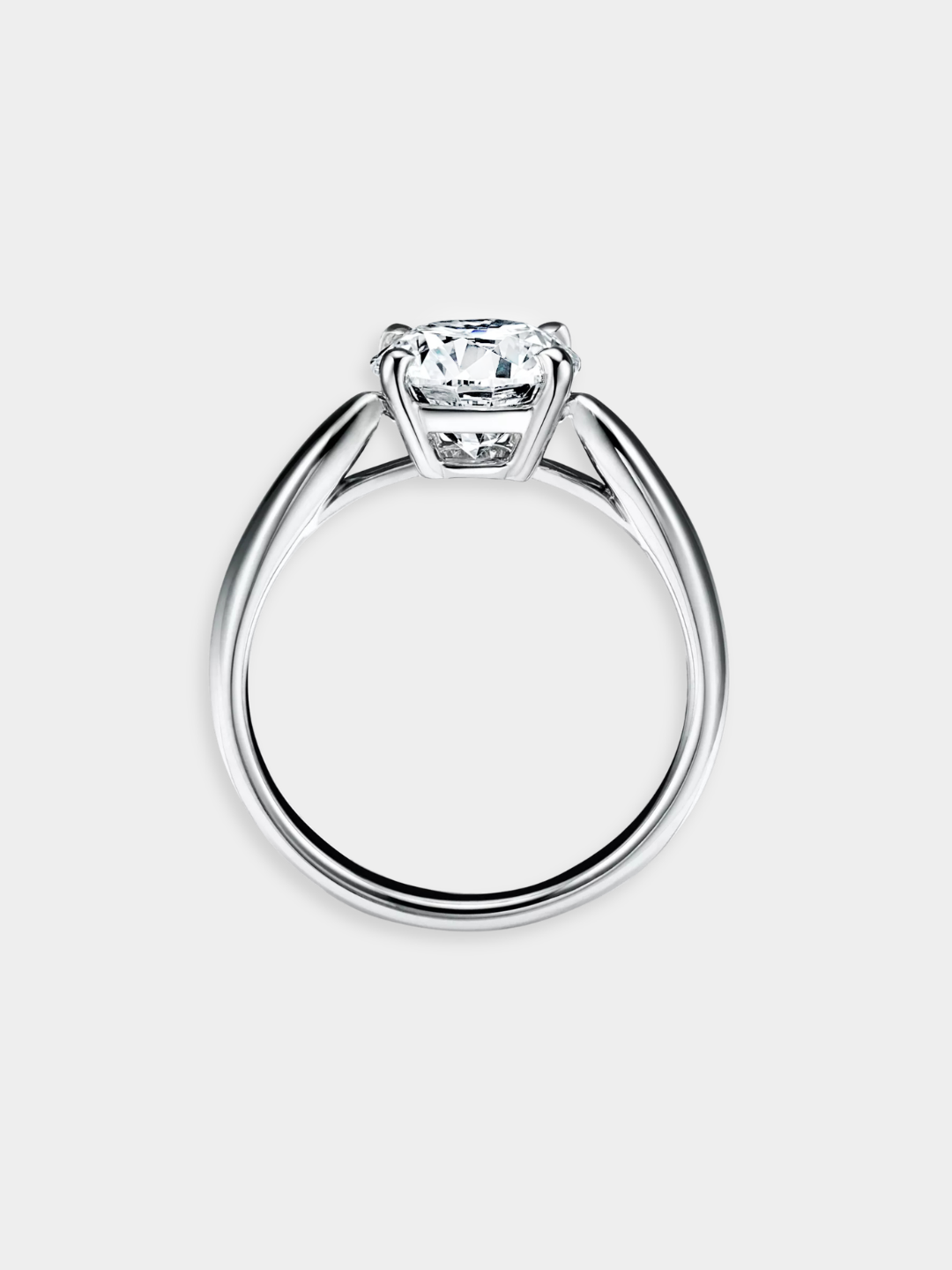 Anillo Solitario de Oro Blanco con Diamante | Amavi