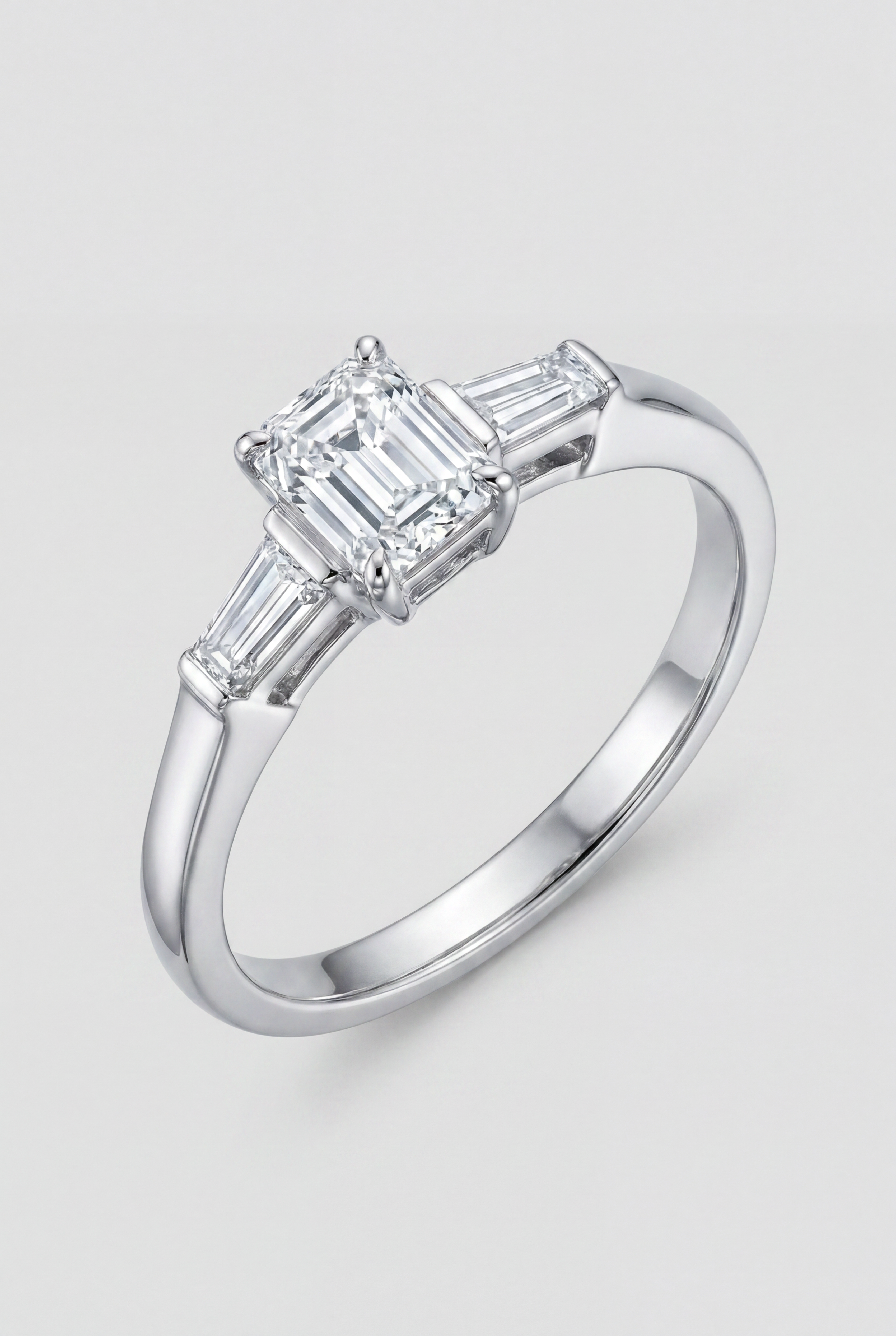 Anillo de diamantes y oro blanco Trilogy Cimini