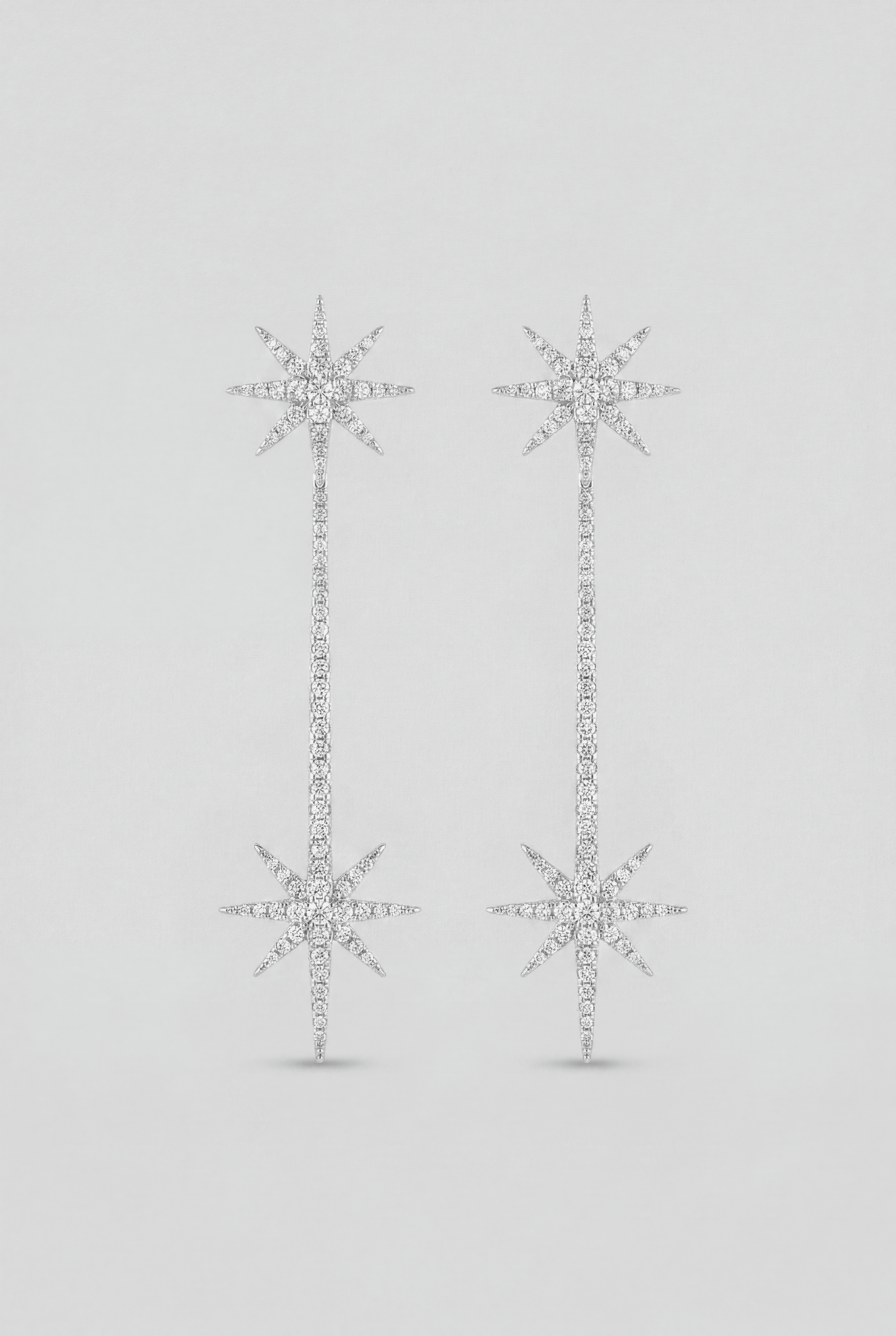 Pendientes de diamantes y oro blanco Stella