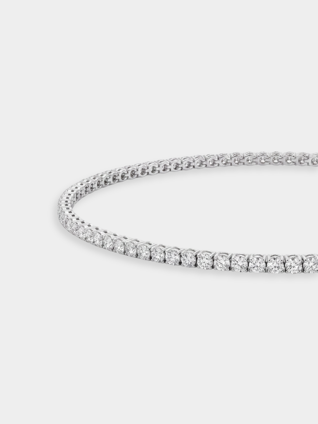 Collar Rivière de Oro Blanco con Diamantes | Faito
