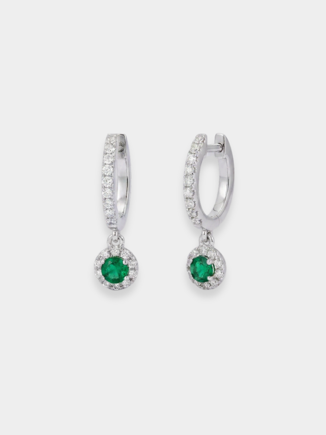 Pendientes Criolla de Oro con Esmeralda y Diamantes | Otranto