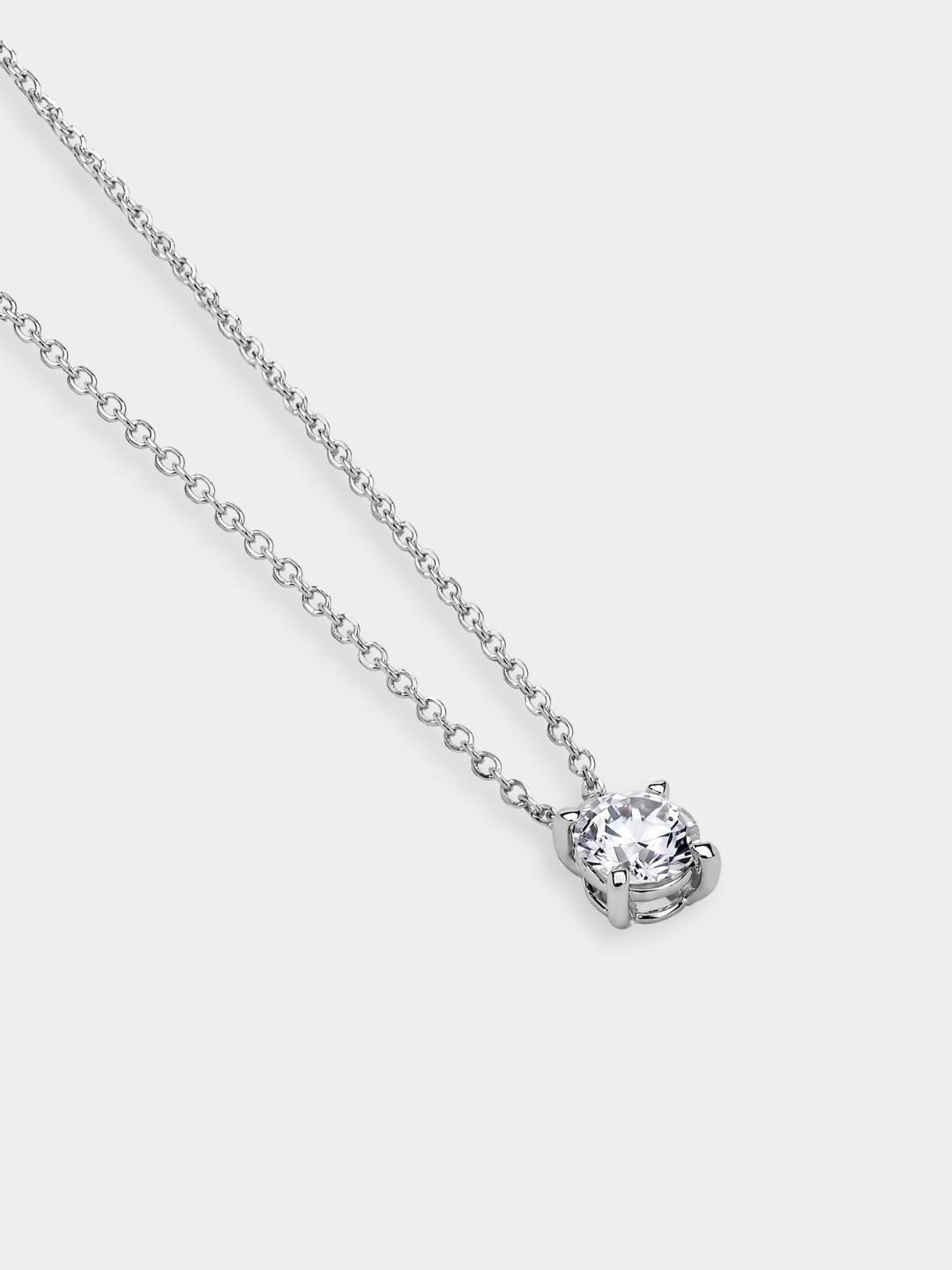 Collar Punto de Luz de Oro con Diamante Solitario | Colgante Satis