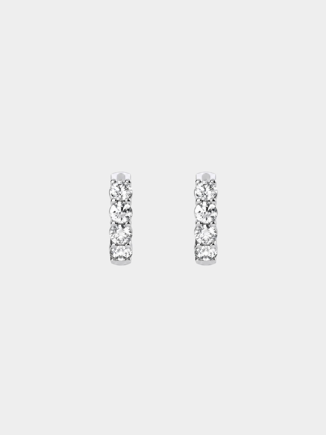 Pendientes Aros Criolla de Oro con Diamantes | Vera Mini