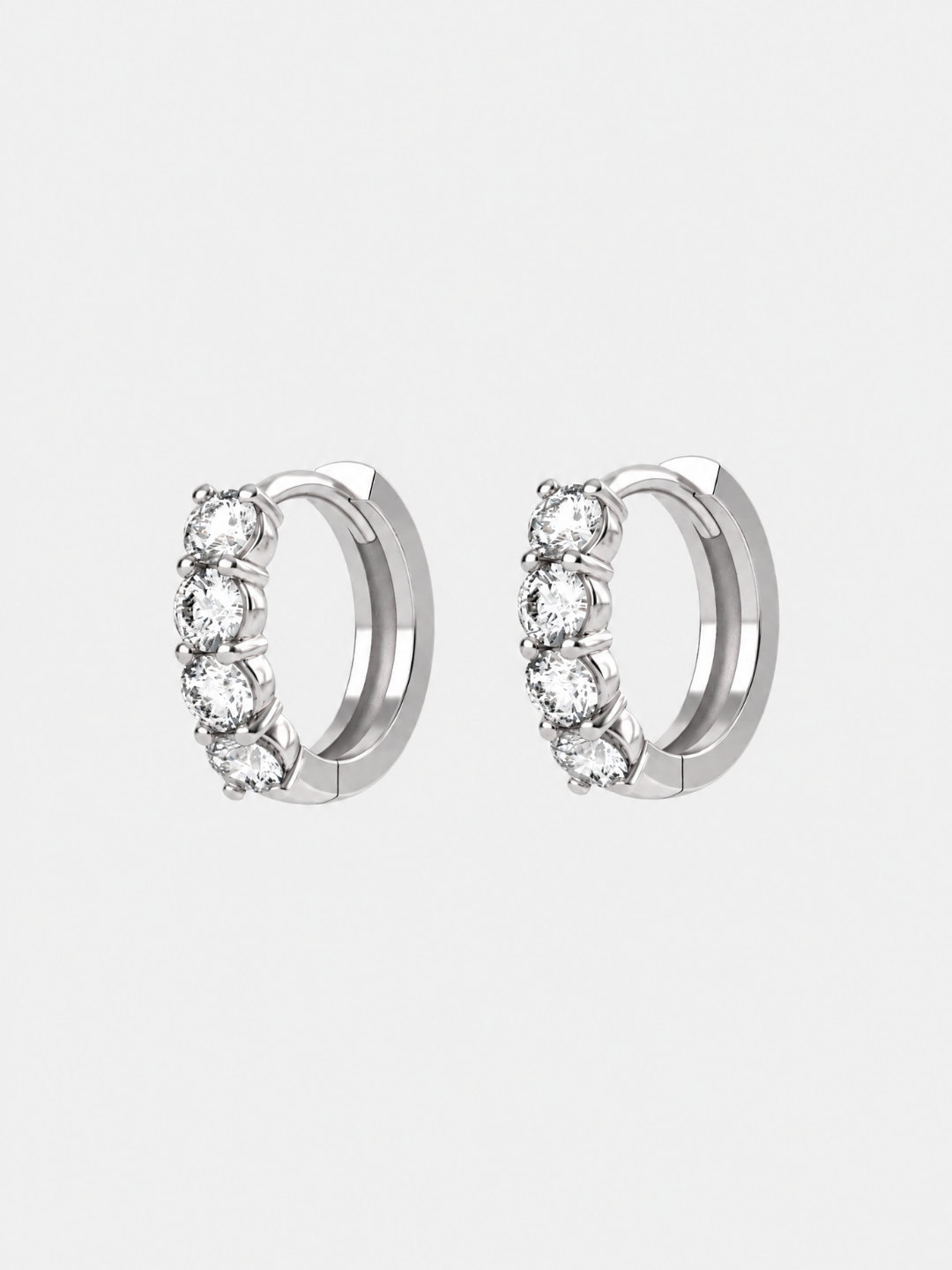 Pendientes Aros Criolla de Oro con Diamantes | Vera