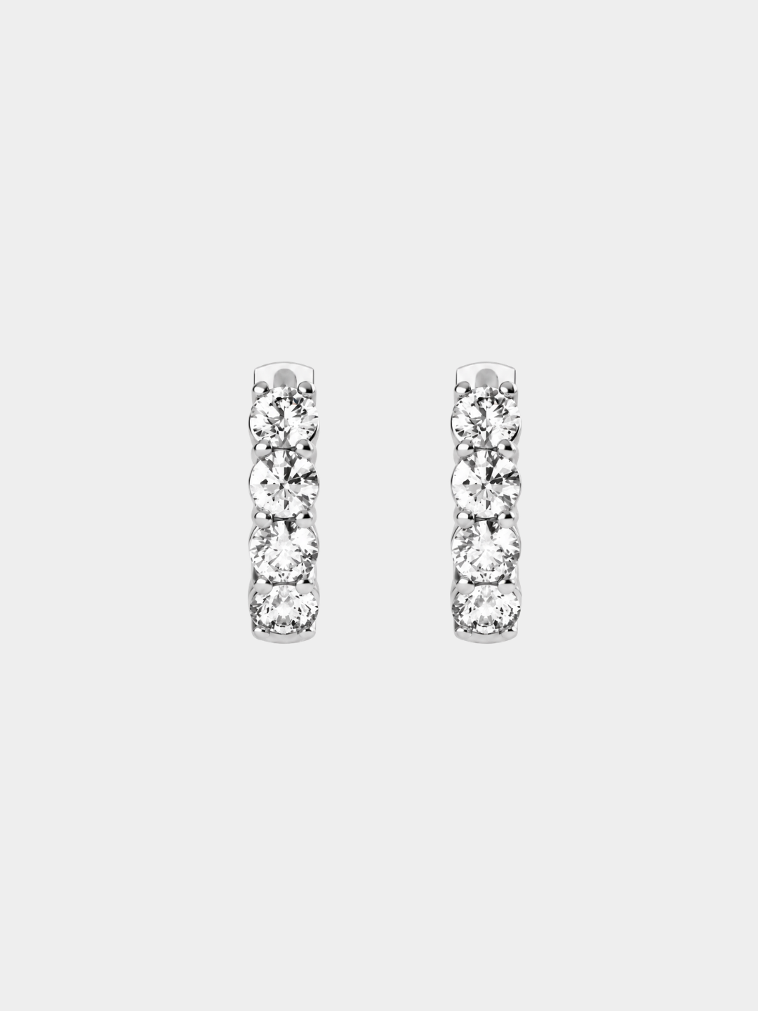 Pendientes Aros Criolla de Oro con Diamantes | Vera