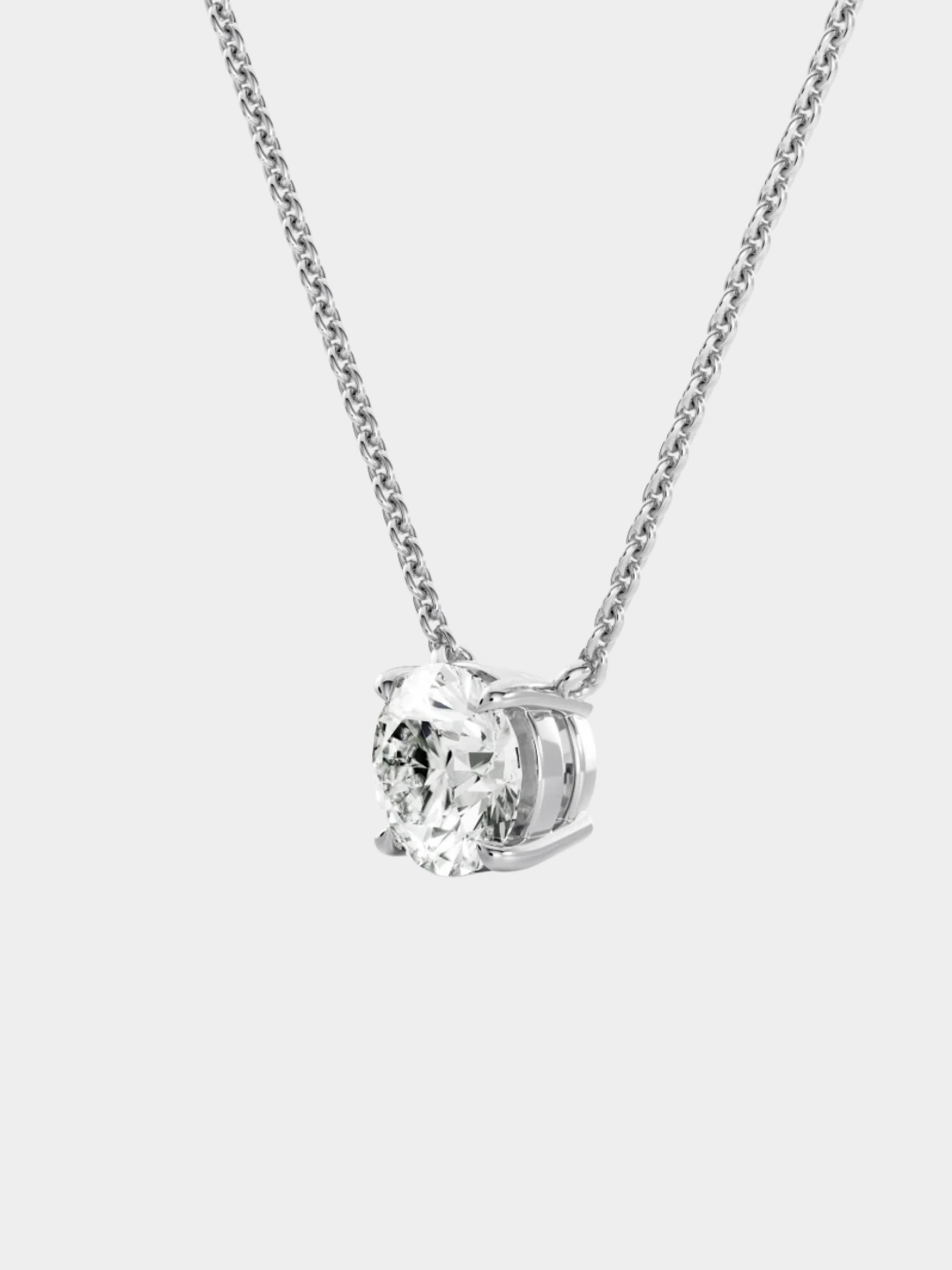 Collar Punto de Luz de Oro con Diamante Solitario | Colgante Lumen