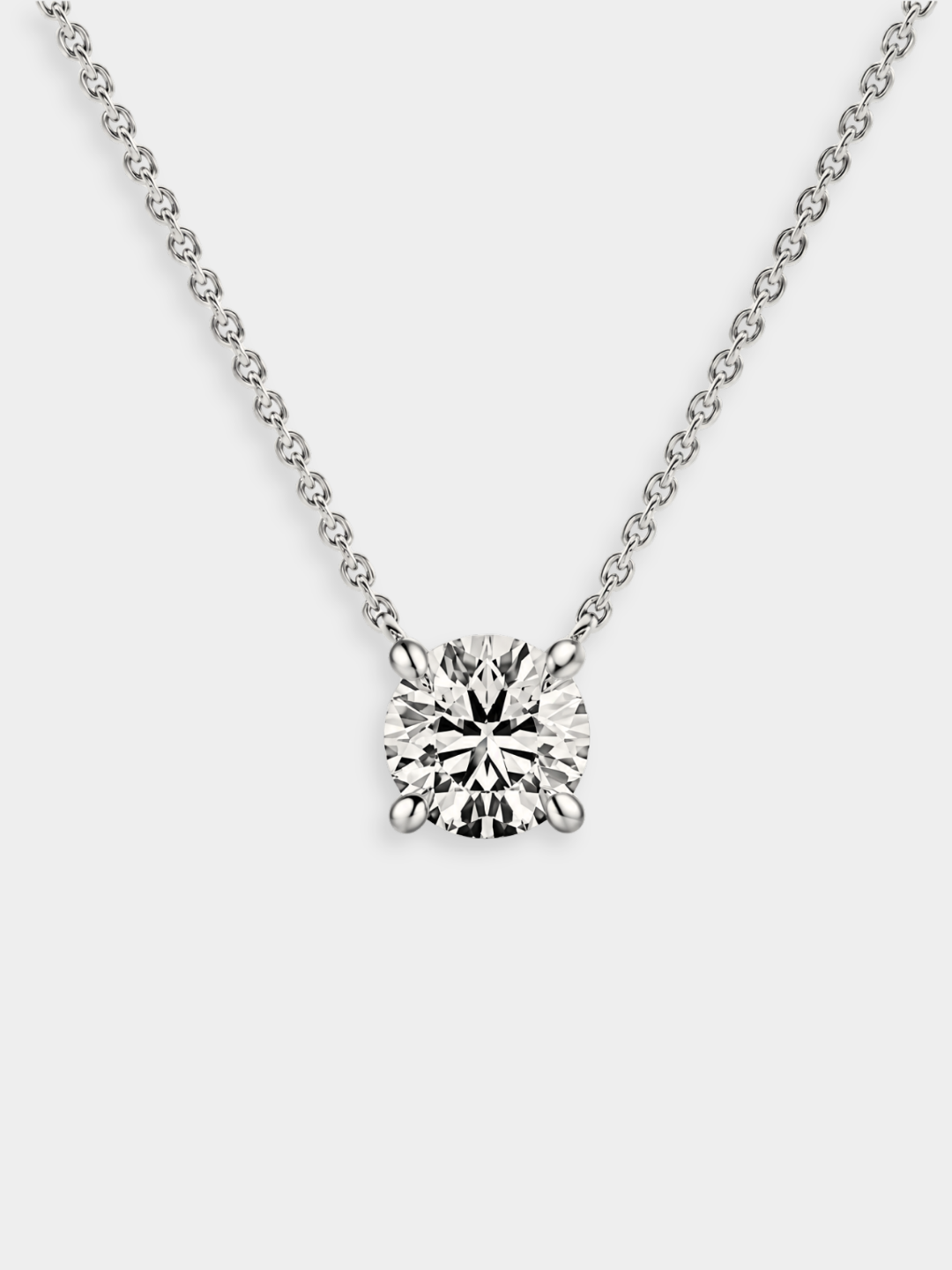 Collar Punto de Luz de Oro con Diamante Solitario | Colgante Lumen