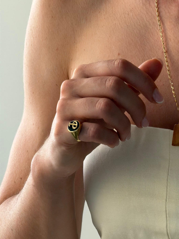 Anillo Sello Onyx | Noir