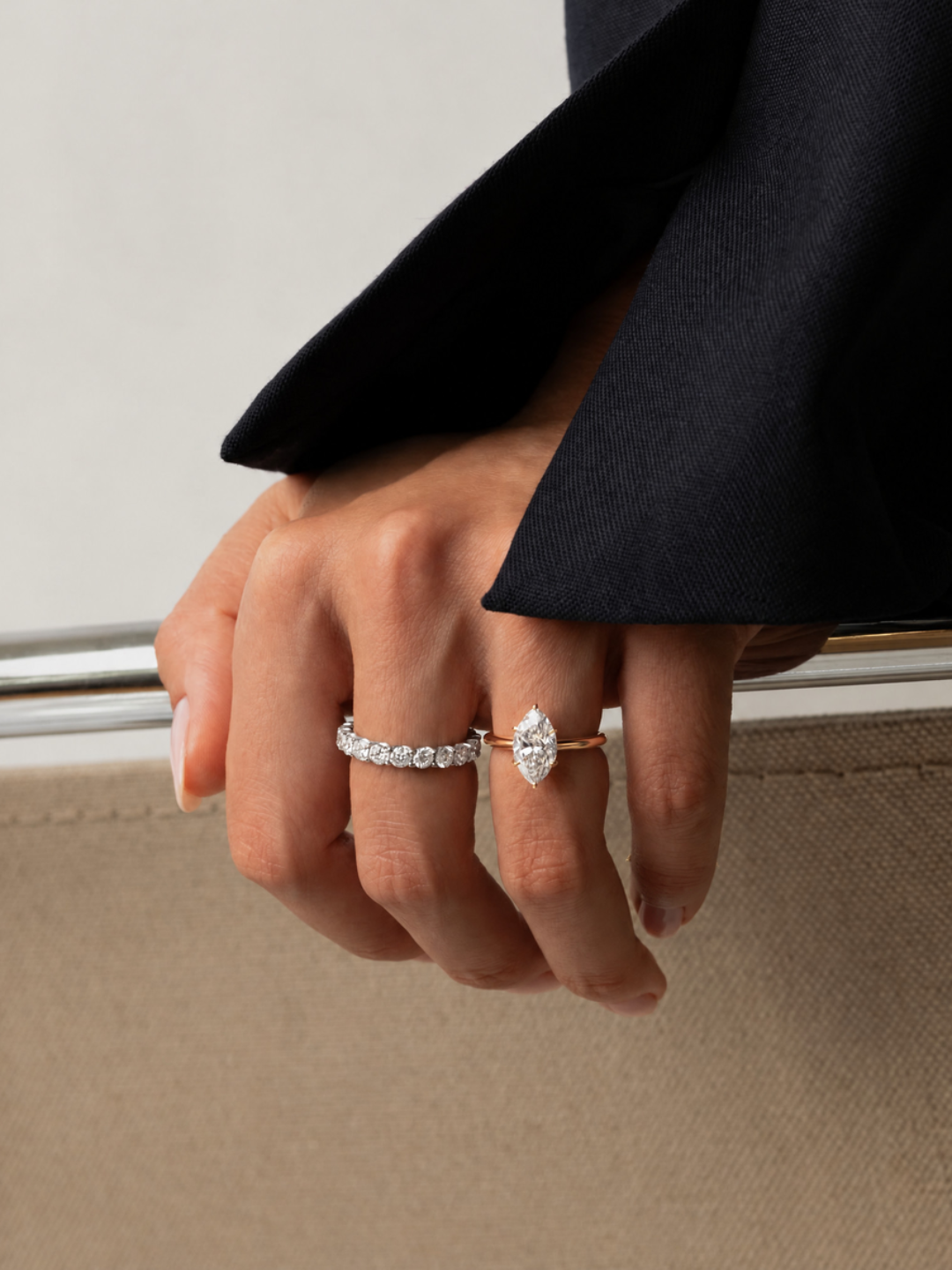 Anillo Eternity de Oro 18K con Diamantes | Crassus